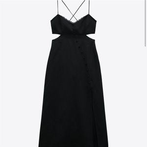 Zara MIDI Cut Out Dress